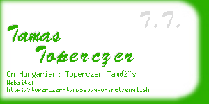 tamas toperczer business card